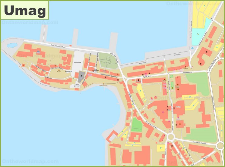 Umag old town map