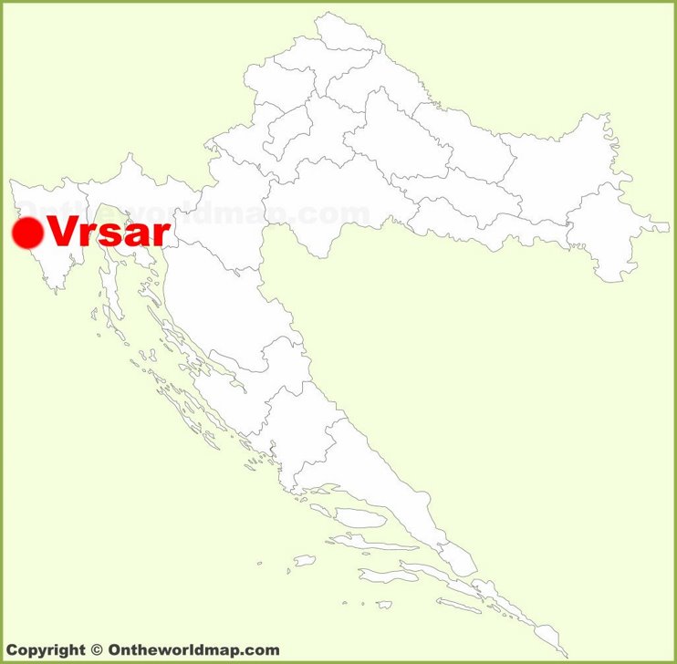 Vrsar location on the Croatia map