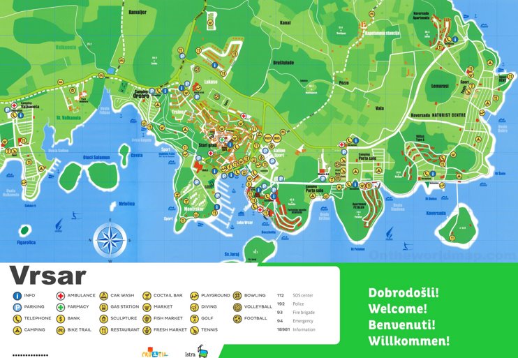 Vrsar tourist map
