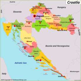 Croatia Political Map