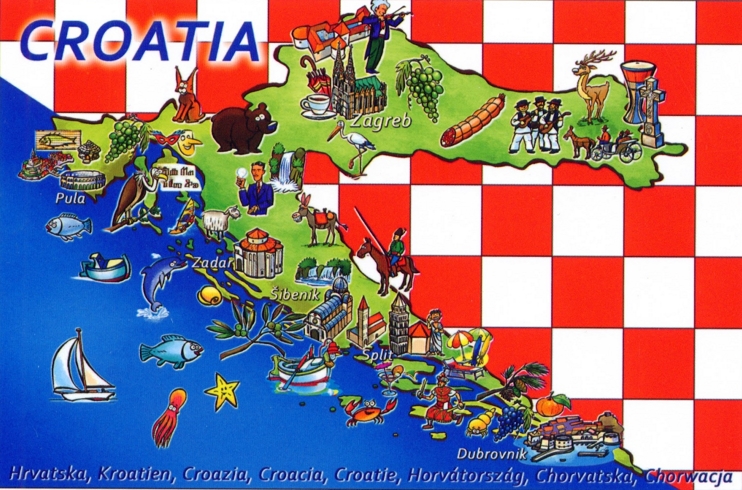 Croatia tourist map