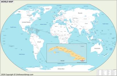 Guantanamo Bay Naval Base location on the World Map
