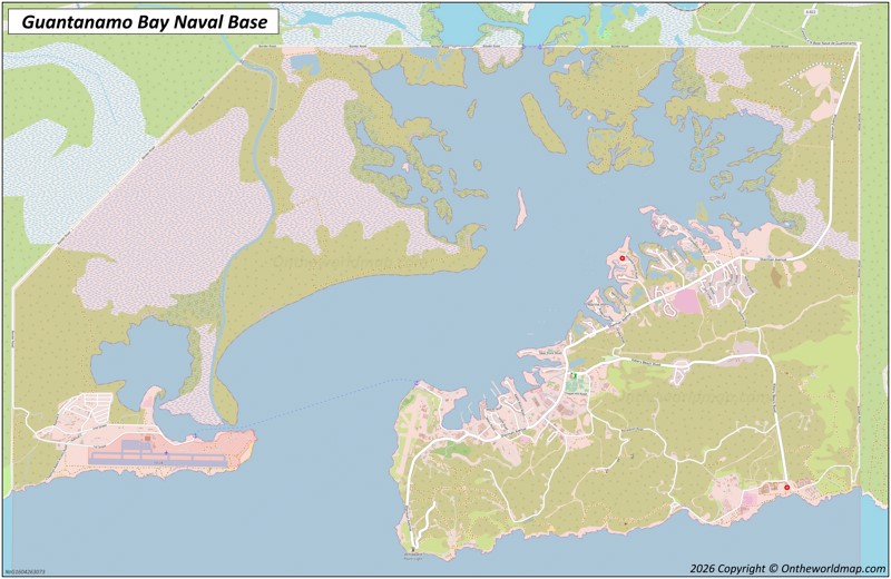 Map of Guantanamo Bay Naval Base