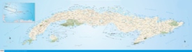 Large detailed road map of Cuba
