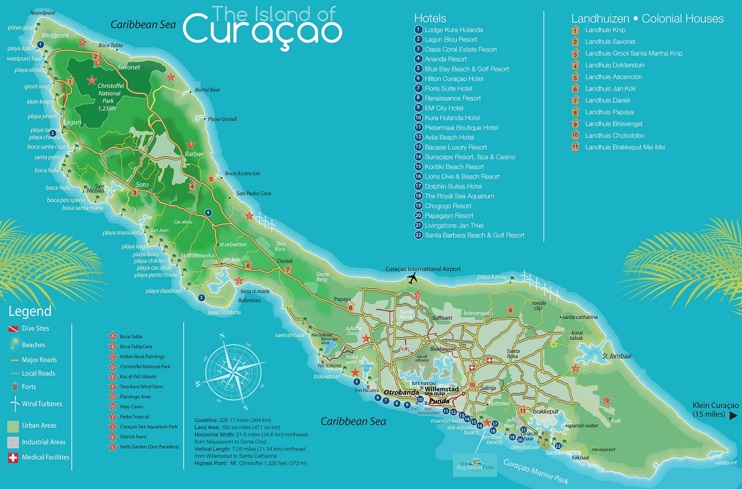 Curacao Hotel Map Max 