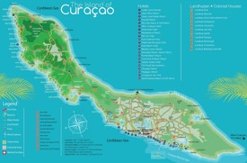 Curaçao hotel map