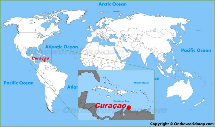 Curaçao location on the World Map