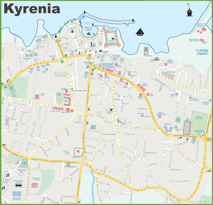 Kyrenia tourist map