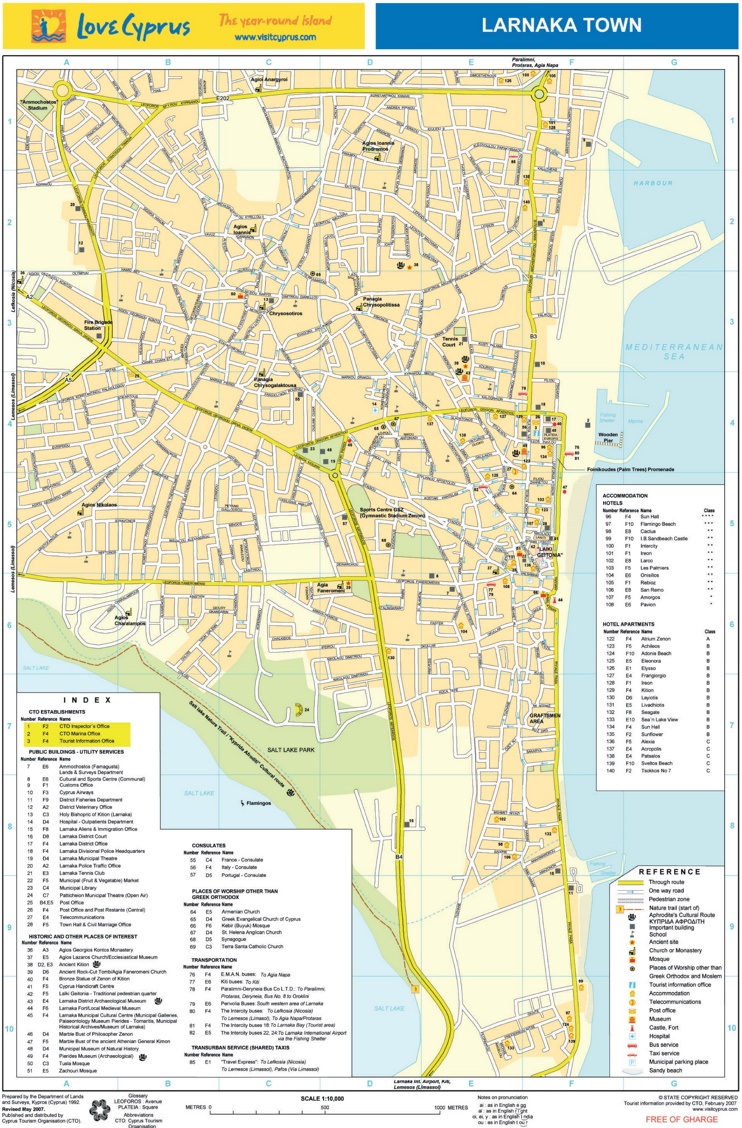 Larnaca hotel map