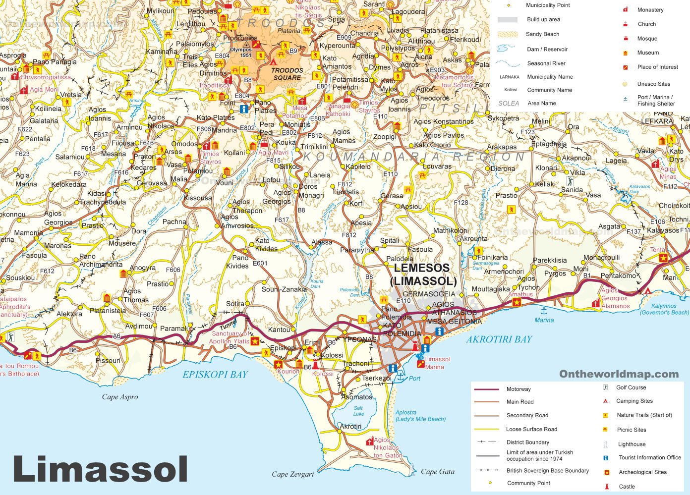 limassol map tourist
