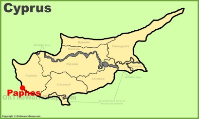 Paphos Location Map