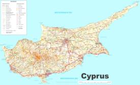 Cyprus Tourist Map