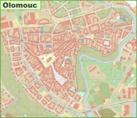 Olomouc city center map