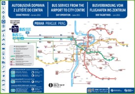 From airport to Prague city centre map