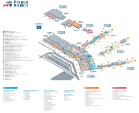 Prague airport terminal 1 map
