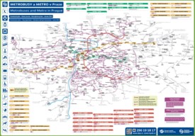 Prague metro and bus map