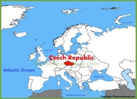 Czech Republic location on the Europe map