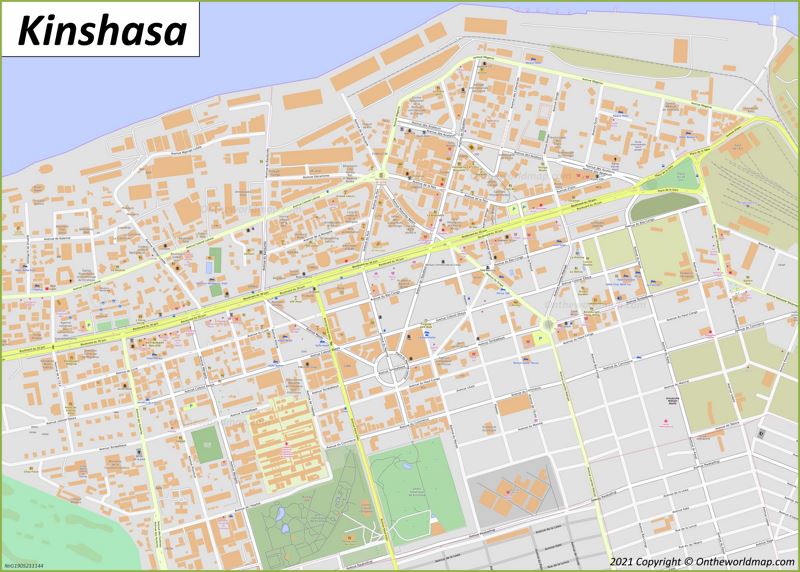 Kinshasa Map Democratic Republic Of The Congo Detailed Maps Of Kinshasa Kinshasa Map Democratic Republic Of The Congo Detailed Maps Of Kinshasa