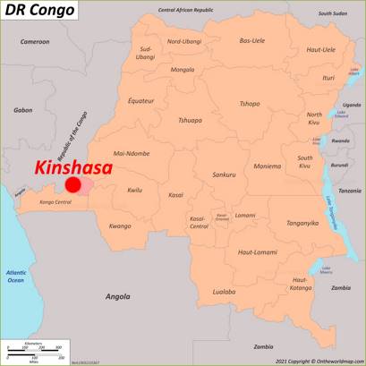 Kinshasa Map | Democratic Republic of the Congo | Detailed Maps of Kinshasa