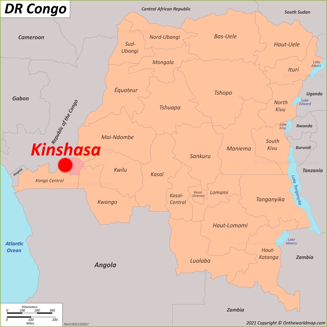 Kinshasa Location Map