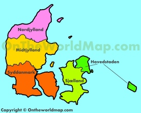 Administrative map of Denmark