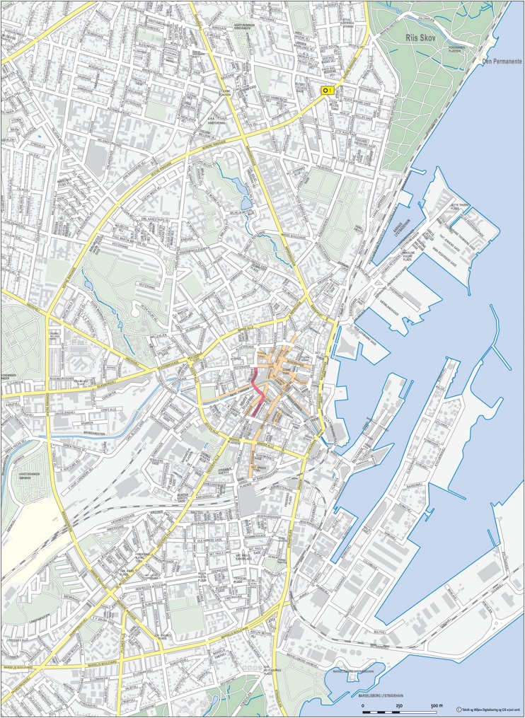 Aarhus city center map