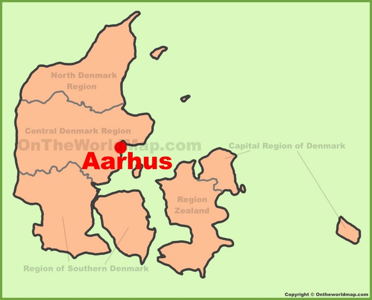 Aarhus location on the Denmark Map