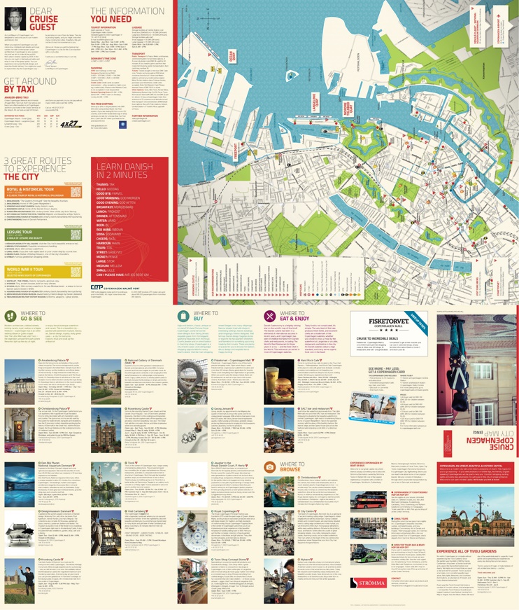 Copenhagen tourist map