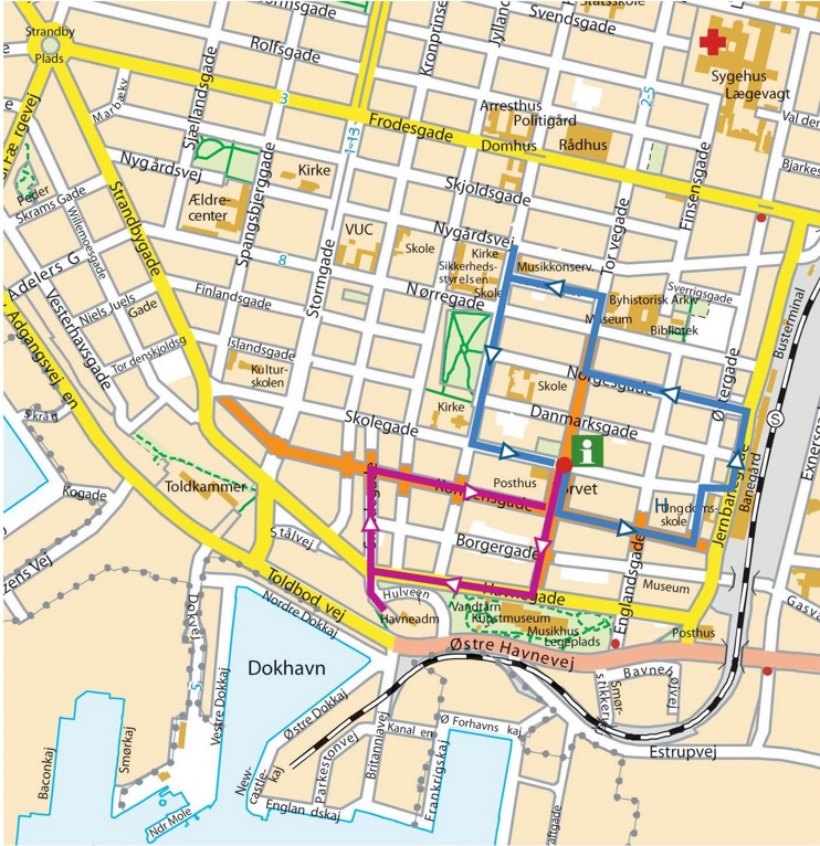 Esbjerg city center map