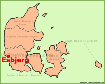 Esbjerg Location Map