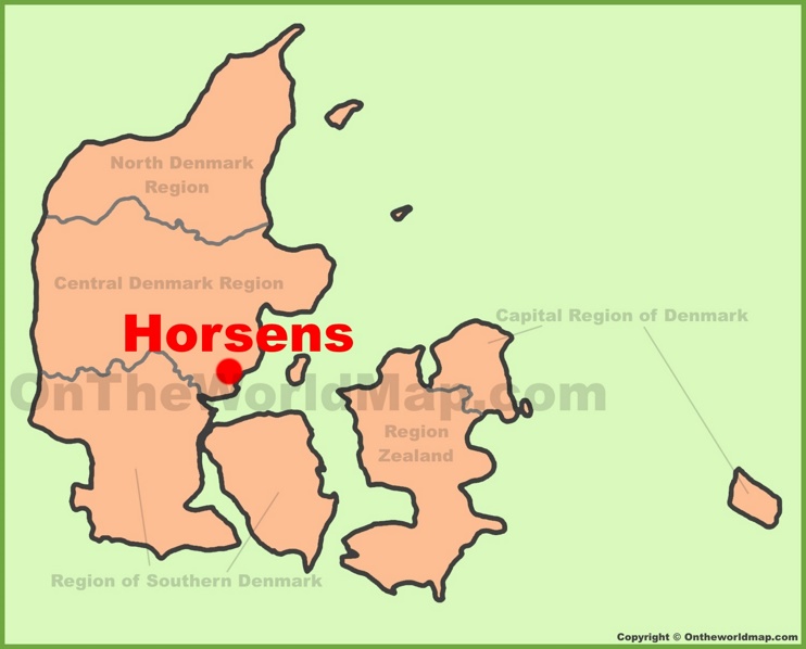 Horsens location on the Denmark Map