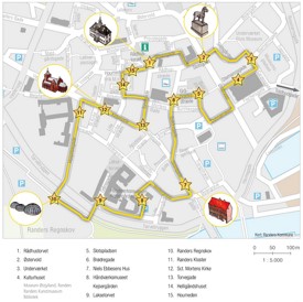 Randers tourist map