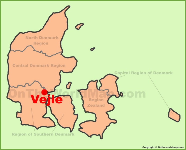 Vejle location on the Denmark Map