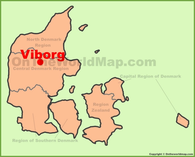 Viborg location on the Denmark Map