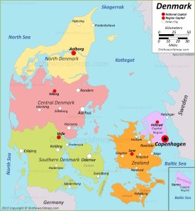 Denmark Political Map