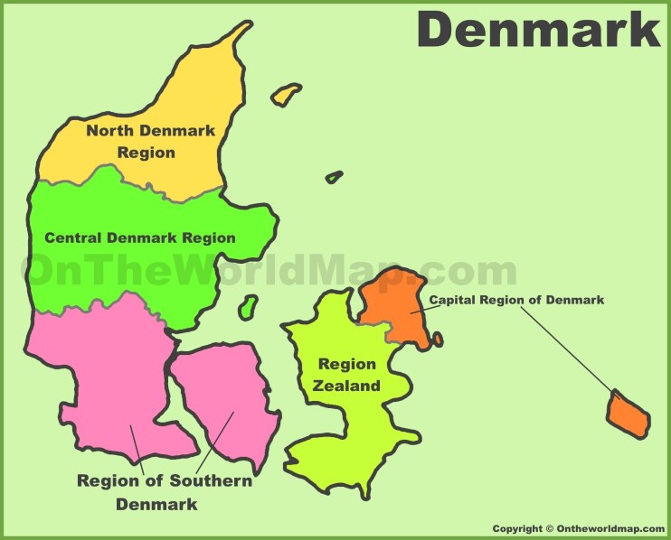 Denmark regions map