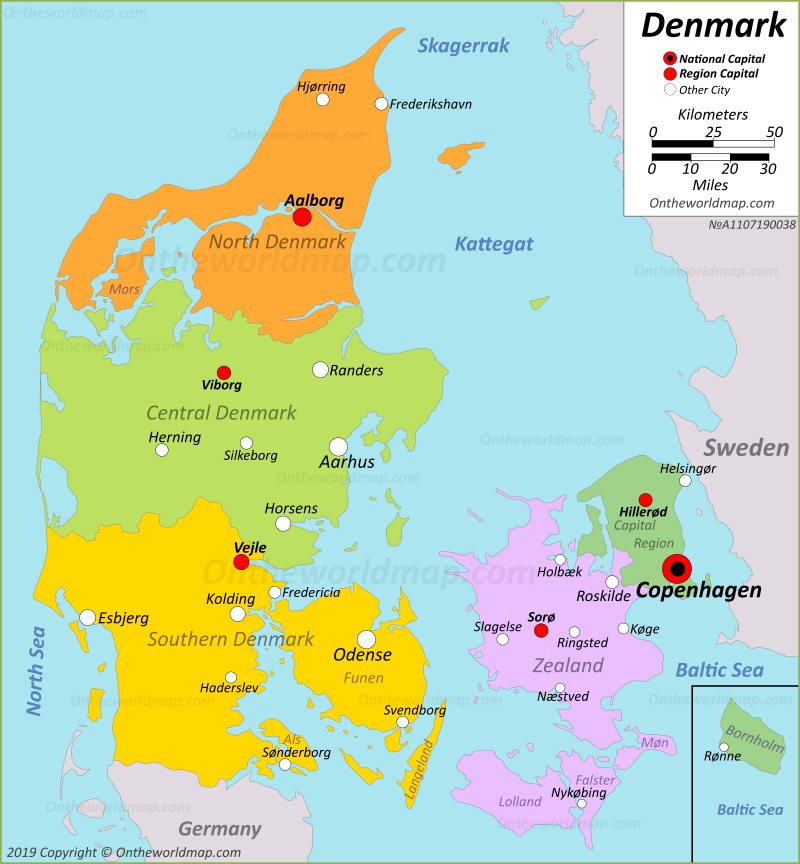 Maps Of Denmark Detailed Map Of Denmark In English Tourist Map Of 23010 ...