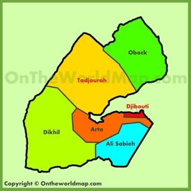 Administrative map of Djibouti