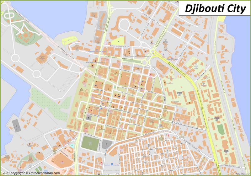 Djibouti City City Center Map