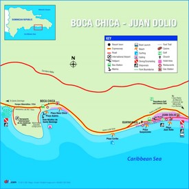 Boca Chica tourist map
