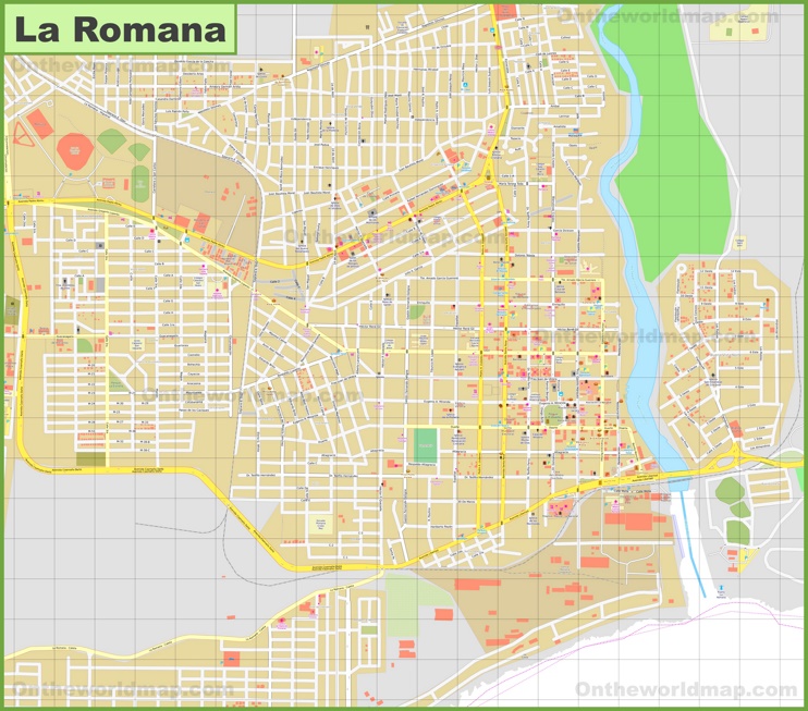 Large detailed map of La Romana