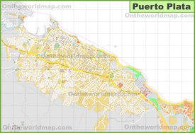 Large detailed map of Puerto Plata