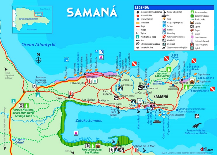 Samaná Peninsula tourist map