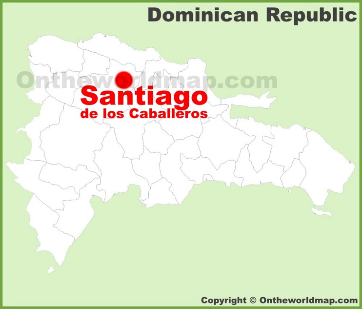 Santiago location on the Dominican Republic map
