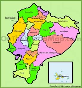 Mapa administrativo de Ecuador