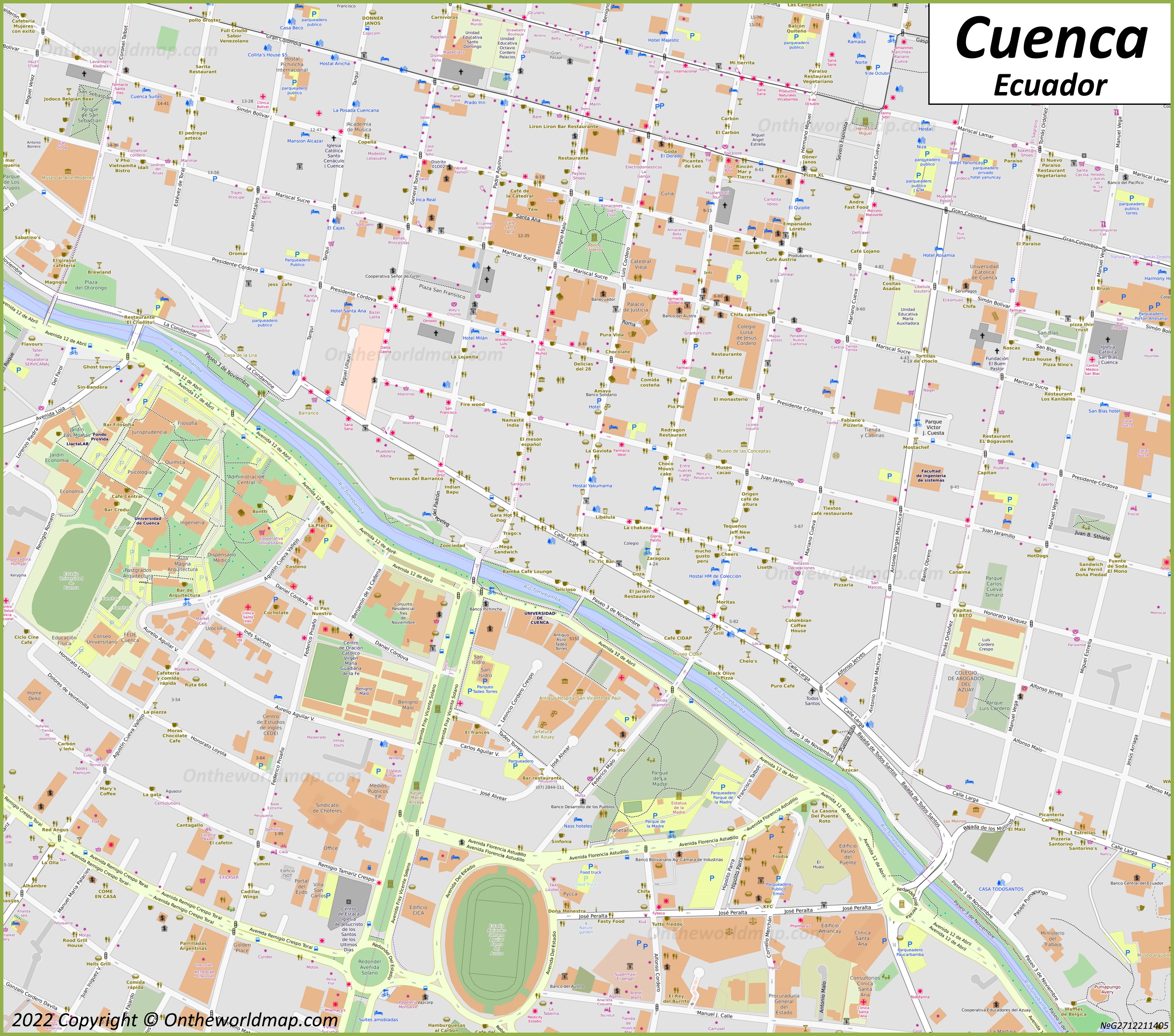 Cuenca City Centre Map