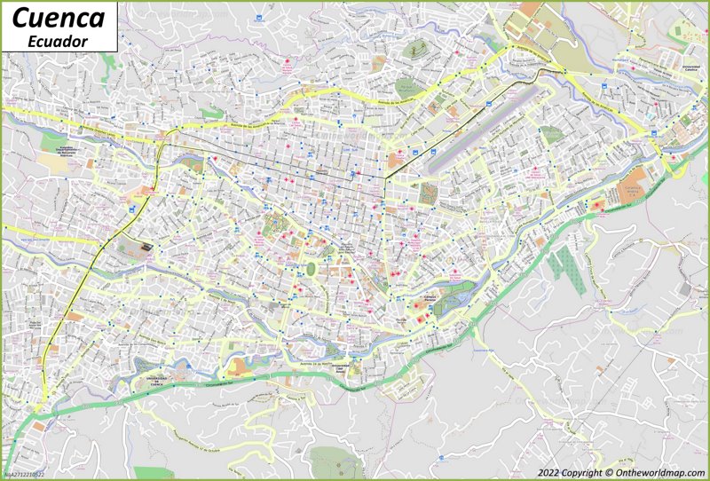 Cuenca Map Ecuador Detailed Maps of Santa Ana de los Cuatro Ríos de