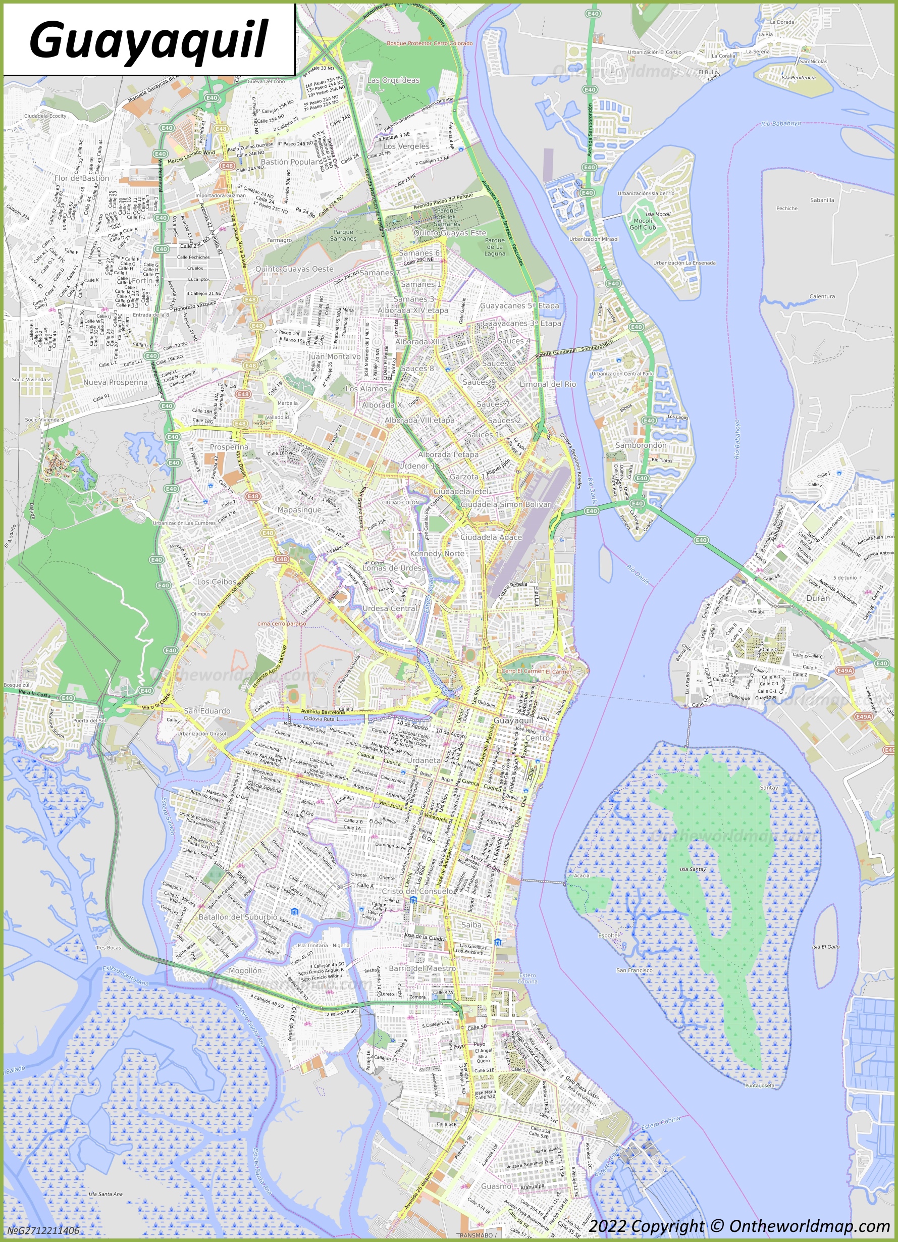 Map of Guayaquil
