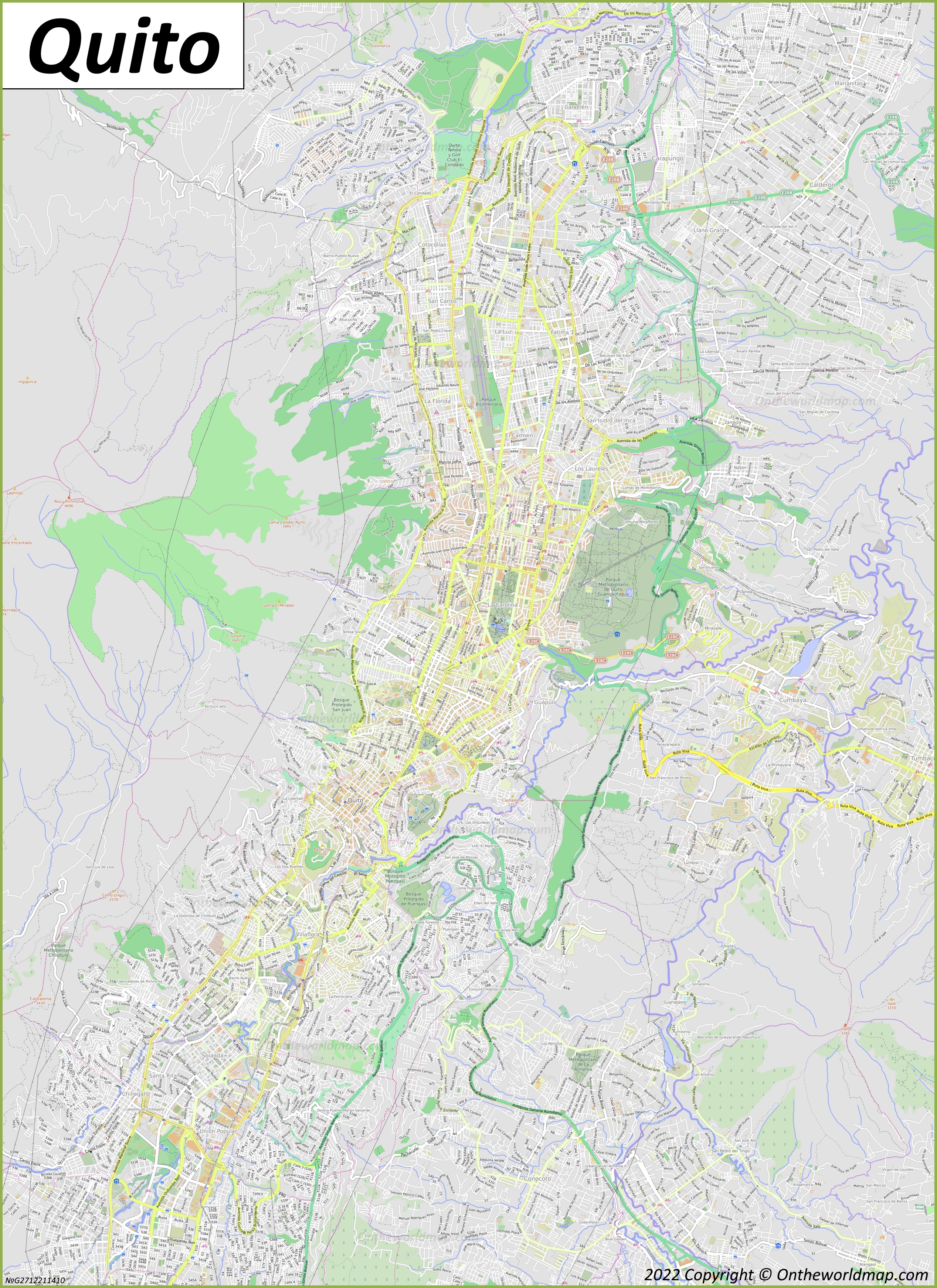 Map of Quito