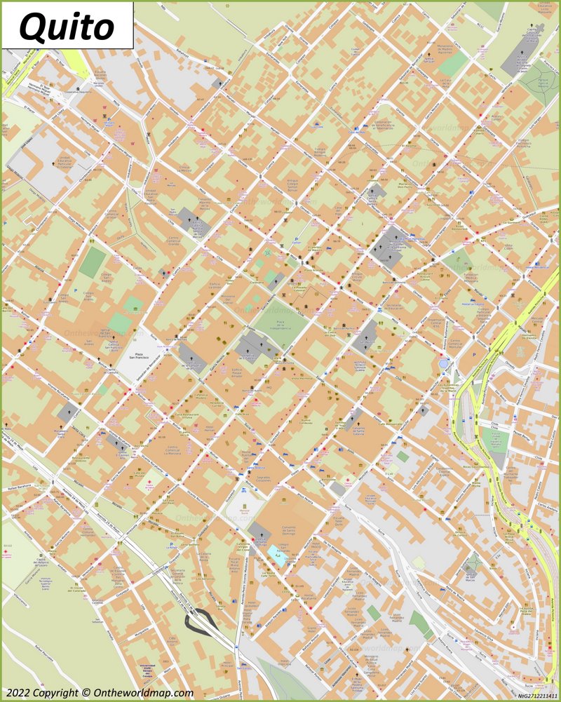 Quito Map | Ecuador | Detailed Maps of San Francisco de Quito